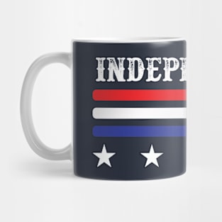 Patriotic American Independence Stars Stripes Retro Mug